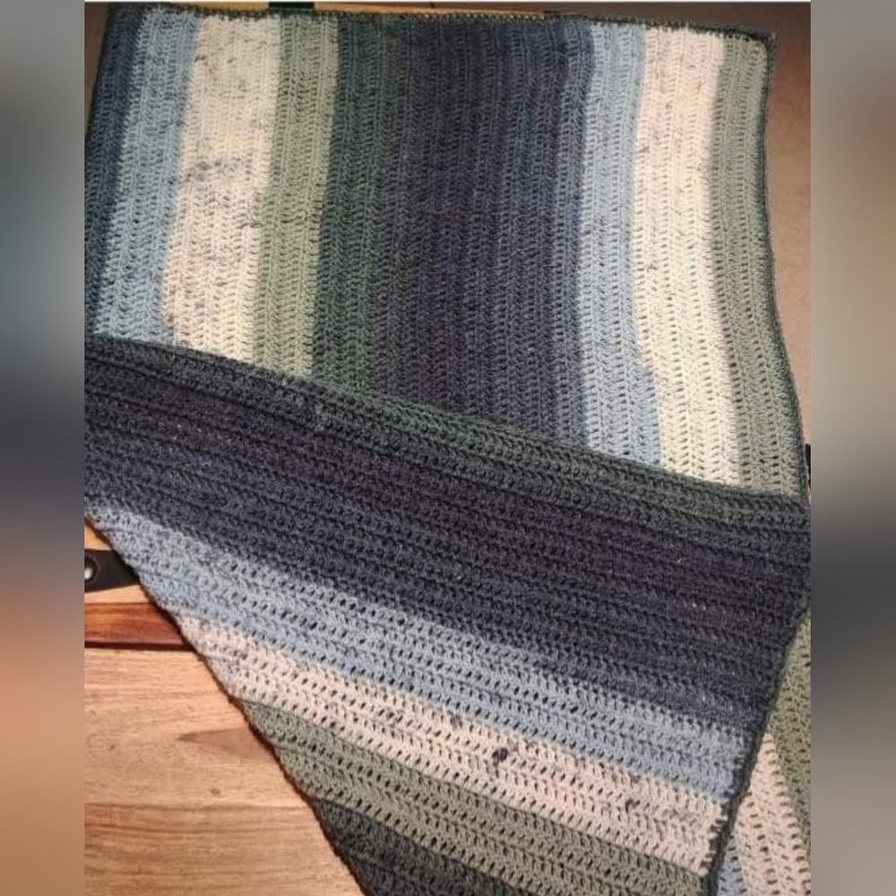 Handmade crochet lap blanket
